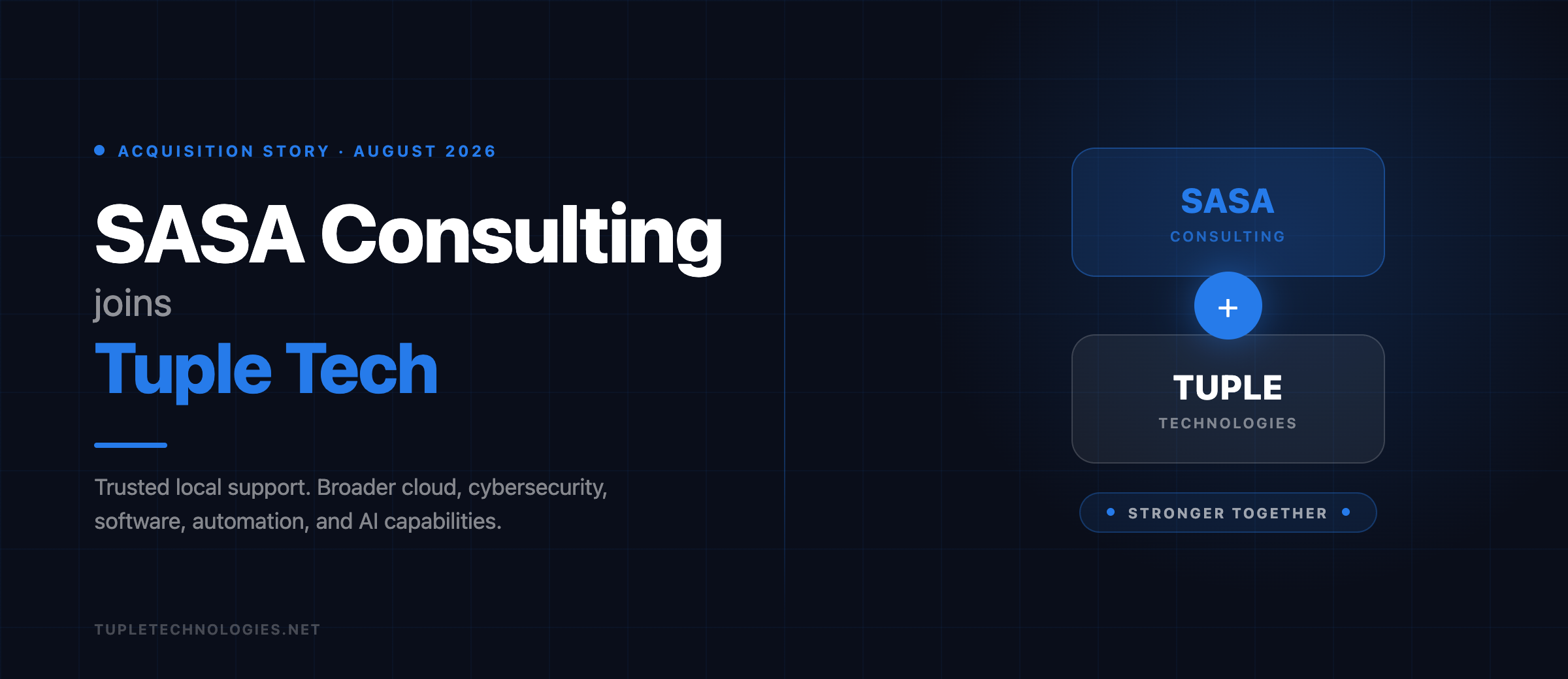 SASA Consulting Joins Tuple Tech: Building a Stronger Managed IT Platform